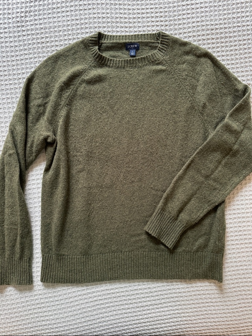 J. Crew Olive Green Crewneck Sweater